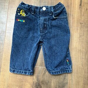 COOGI Kids Denim Jeans with Embroidered Accents Size 0-3 Months